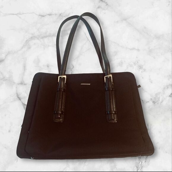 Francesco Biasia Black Nylon Shoulder Bag - Picture 1 of 11